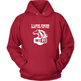 I love chess more than free wi-fi - Unisex Hoodie