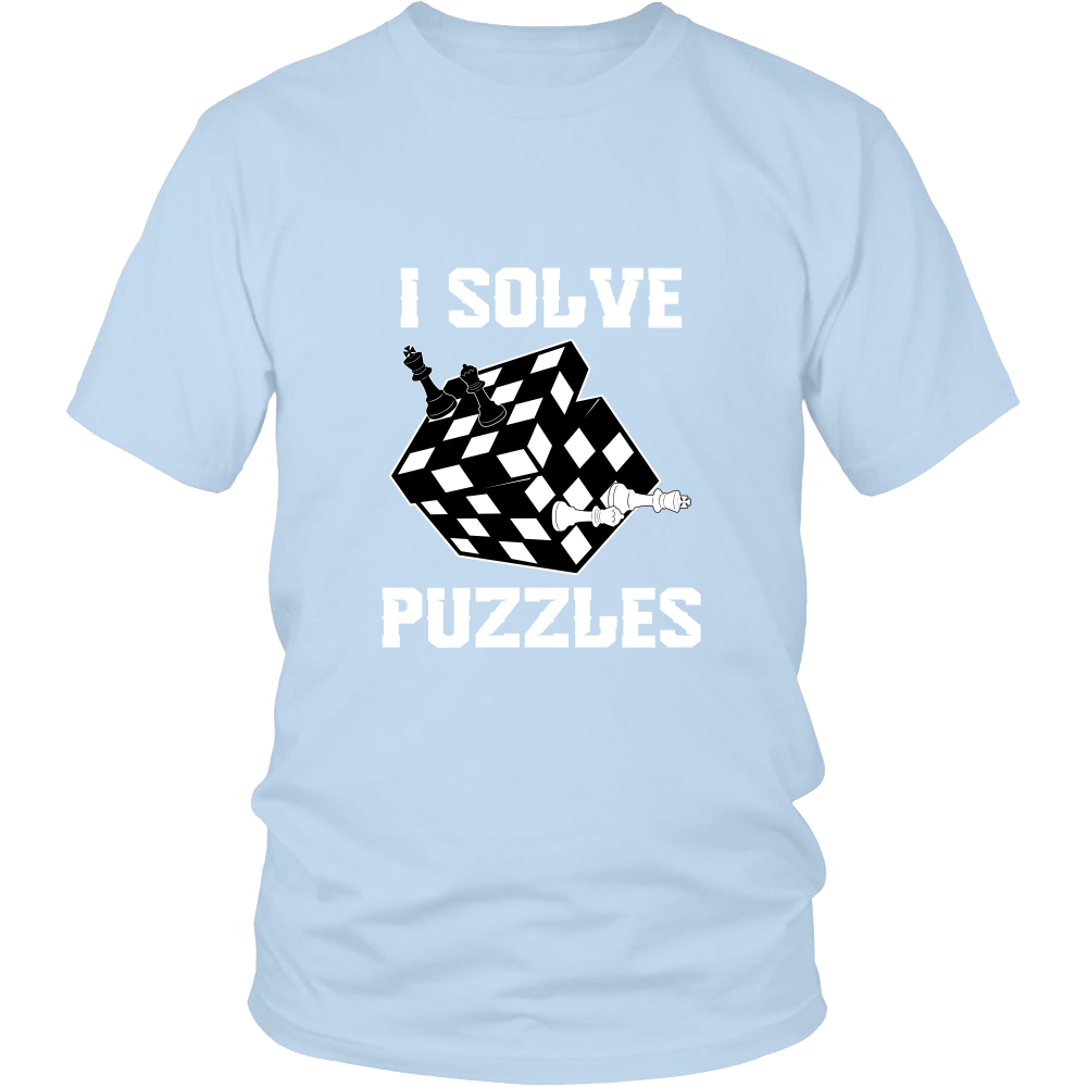 I Solve Puzzles - Rubick's Cube and Chess - Unisex T-Shirt