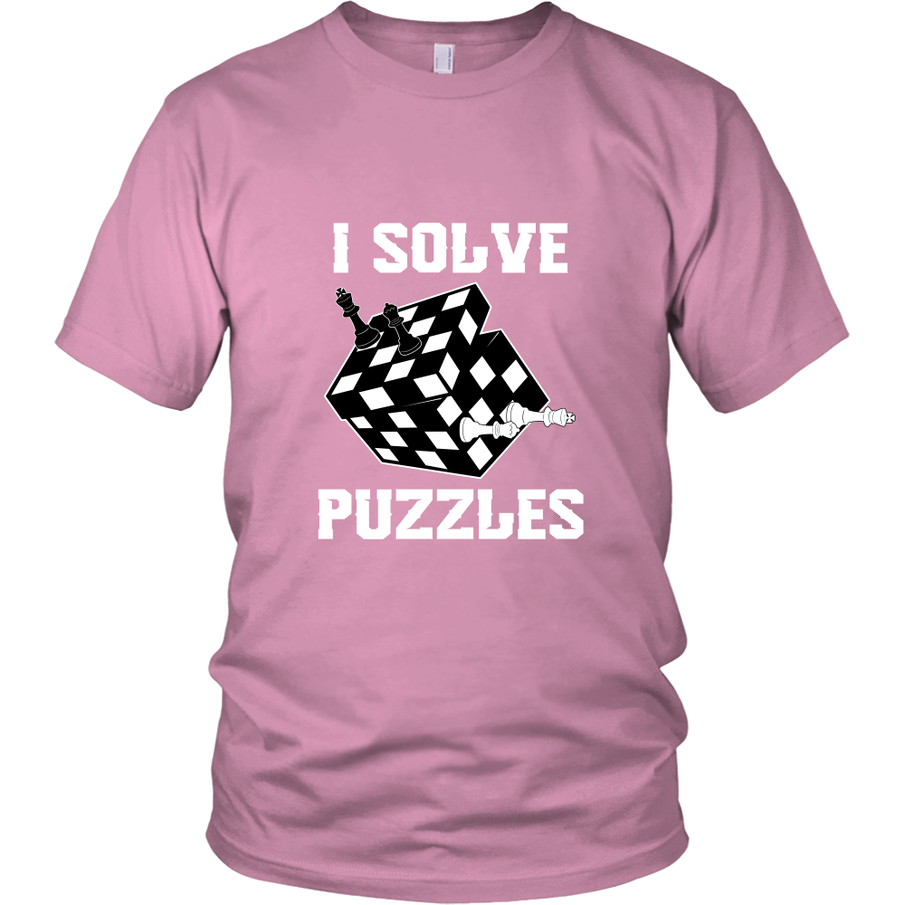 I Solve Puzzles - Rubick's Cube and Chess - Unisex T-Shirt
