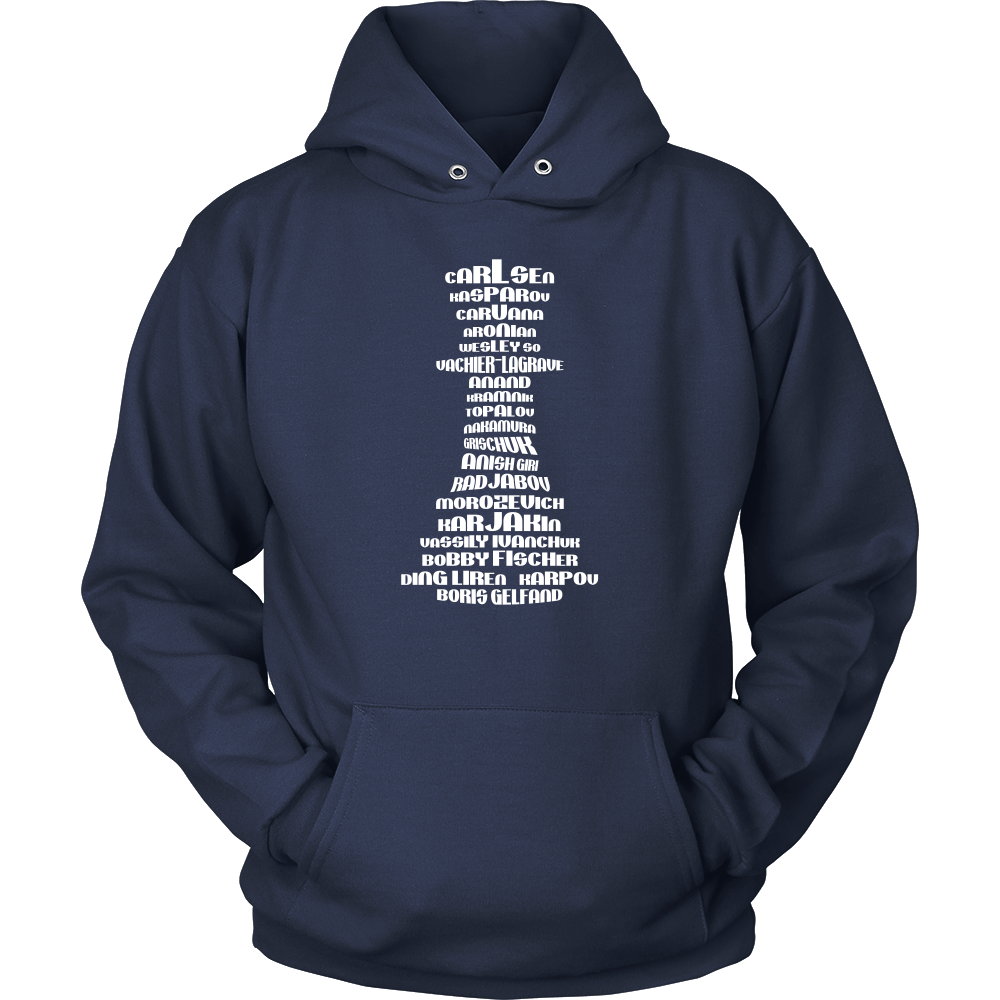 Top 20 chess players - Chess Queen Piece - Unisex Hoodie