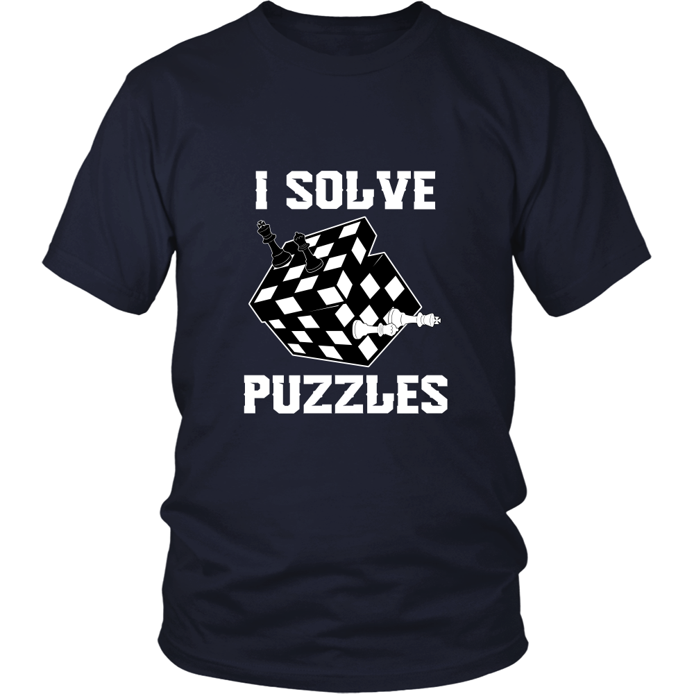 I Solve Puzzles - Rubick's Cube and Chess - Unisex T-Shirt