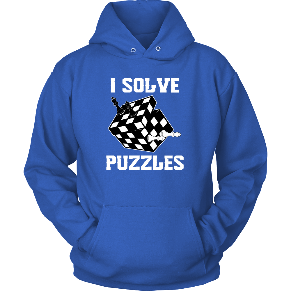 I Solve Puzzles - Rubick's Cube and Chess - Unisex Hoodie