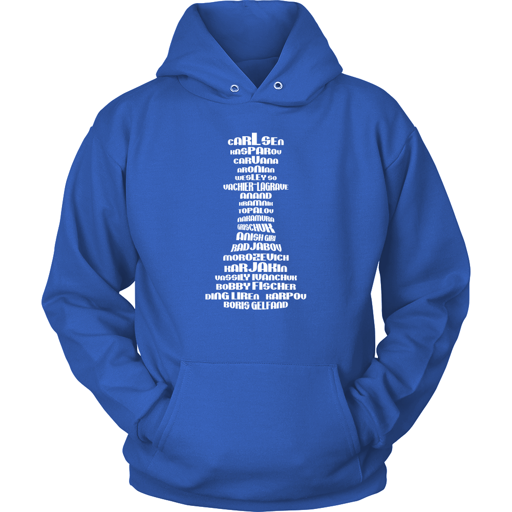 Top 20 chess players - Chess Queen Piece - Unisex Hoodie