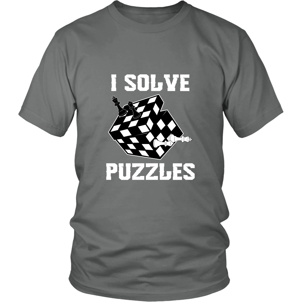 I Solve Puzzles - Rubick's Cube and Chess - Unisex T-Shirt