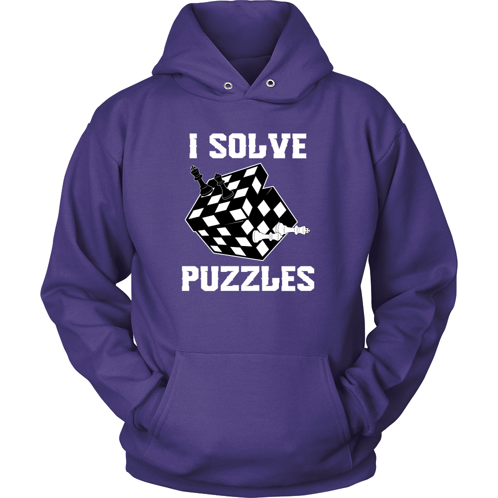I Solve Puzzles - Rubick's Cube and Chess - Unisex Hoodie
