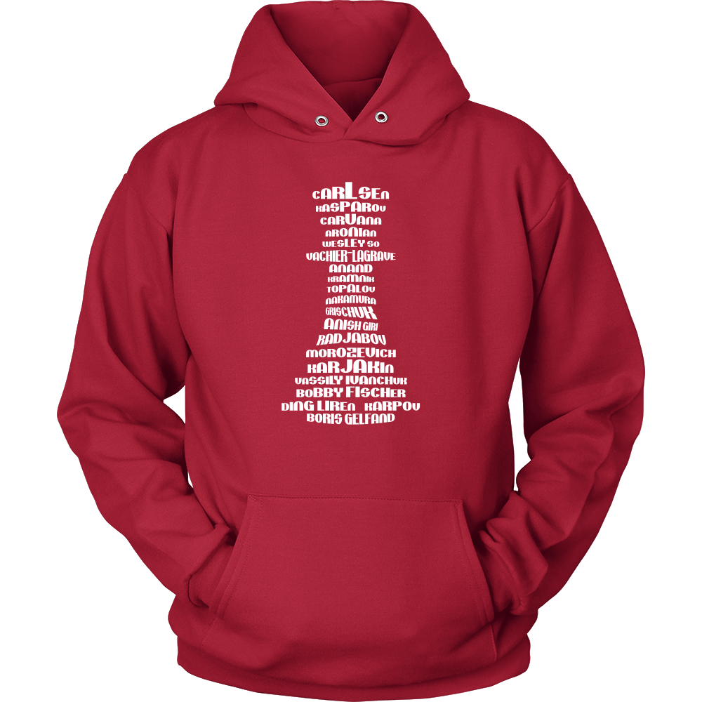 Top 20 chess players - Chess Queen Piece - Unisex Hoodie