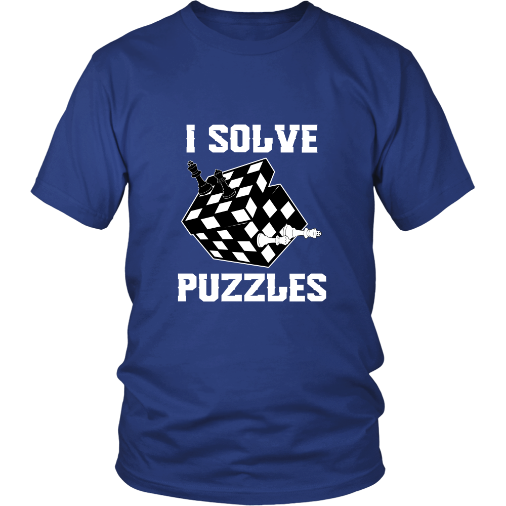 I Solve Puzzles - Rubick's Cube and Chess - Unisex T-Shirt