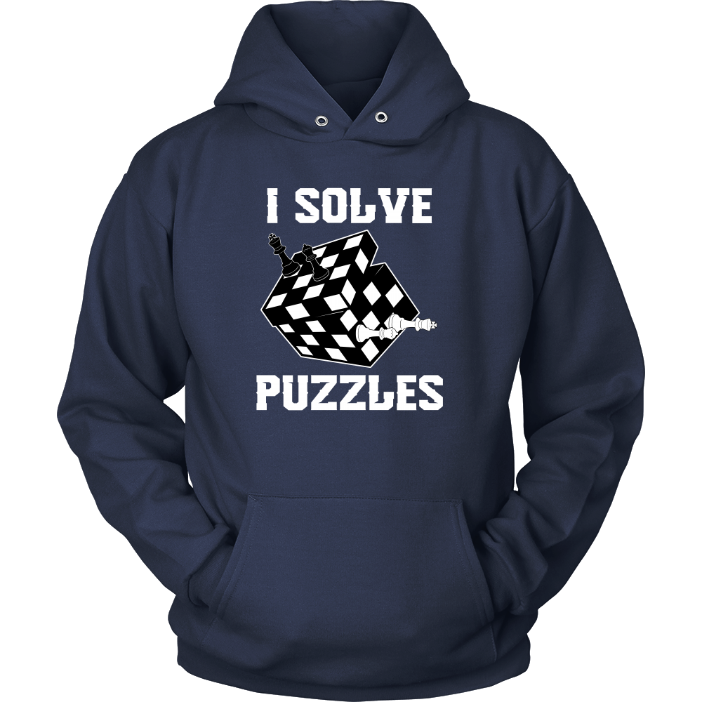 I Solve Puzzles - Rubick's Cube and Chess - Unisex Hoodie