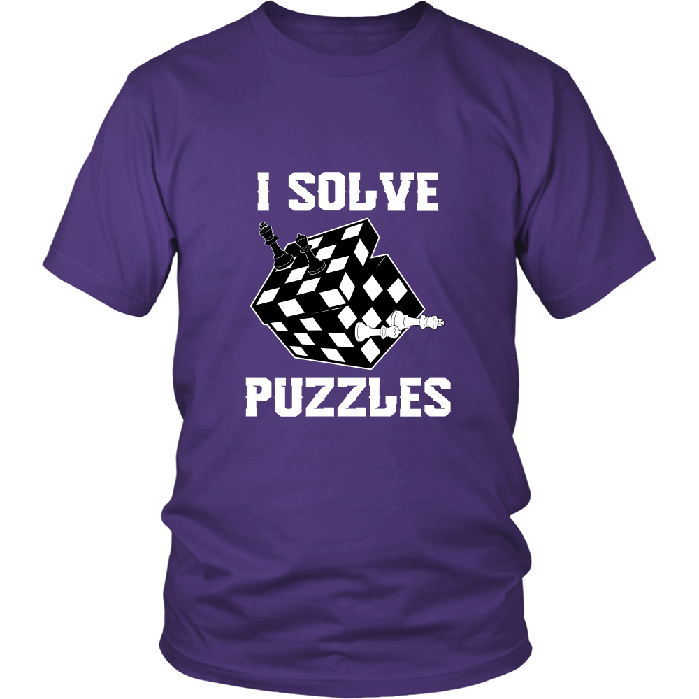 I Solve Puzzles - Rubick's Cube and Chess - Unisex T-Shirt