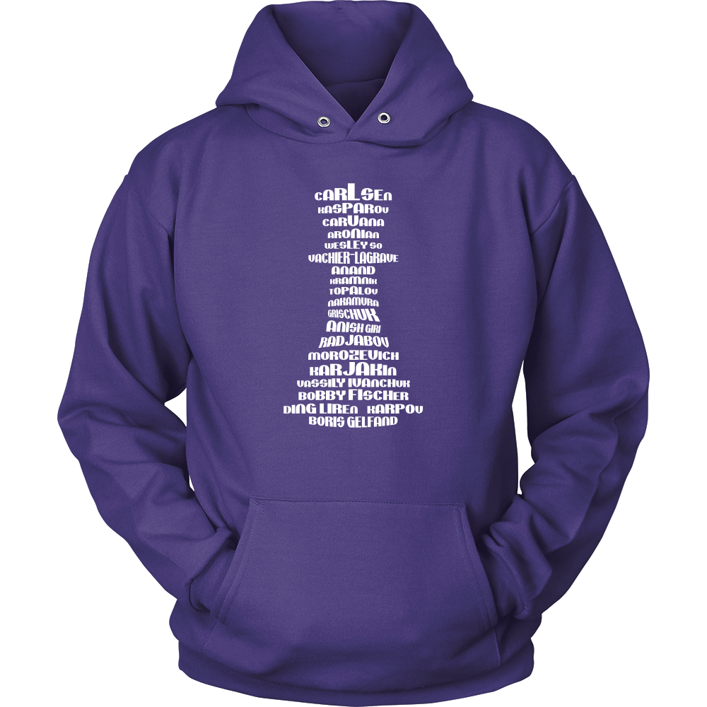 Top 20 chess players - Chess Queen Piece - Unisex Hoodie