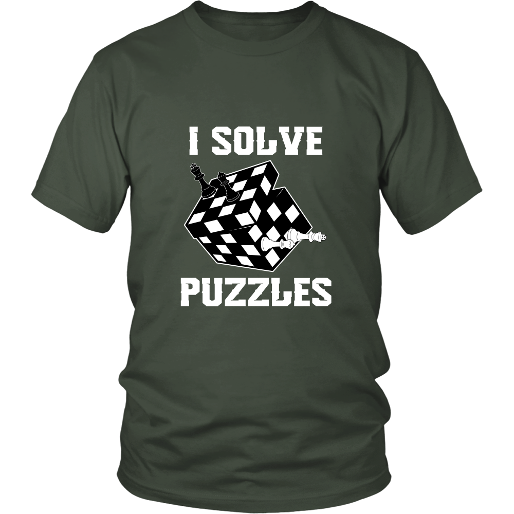 I Solve Puzzles - Rubick's Cube and Chess - Unisex T-Shirt