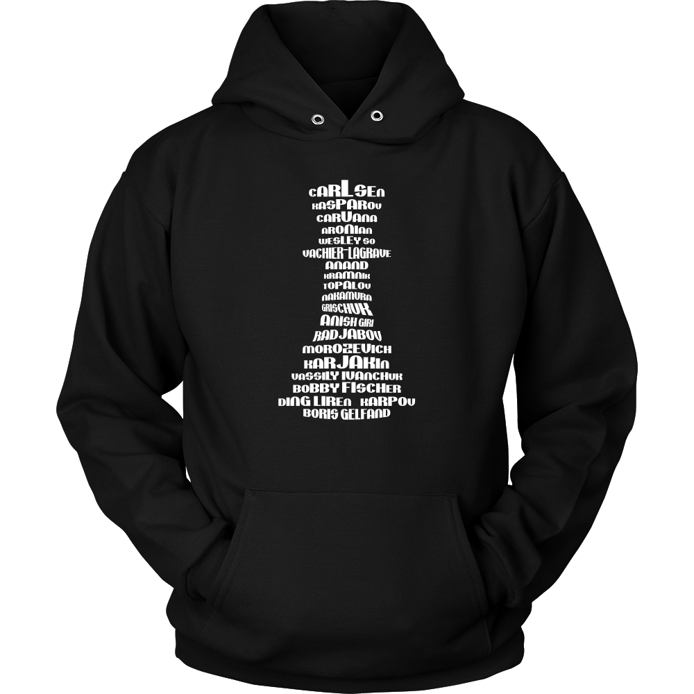 Top 20 chess players - Chess Queen Piece - Unisex Hoodie