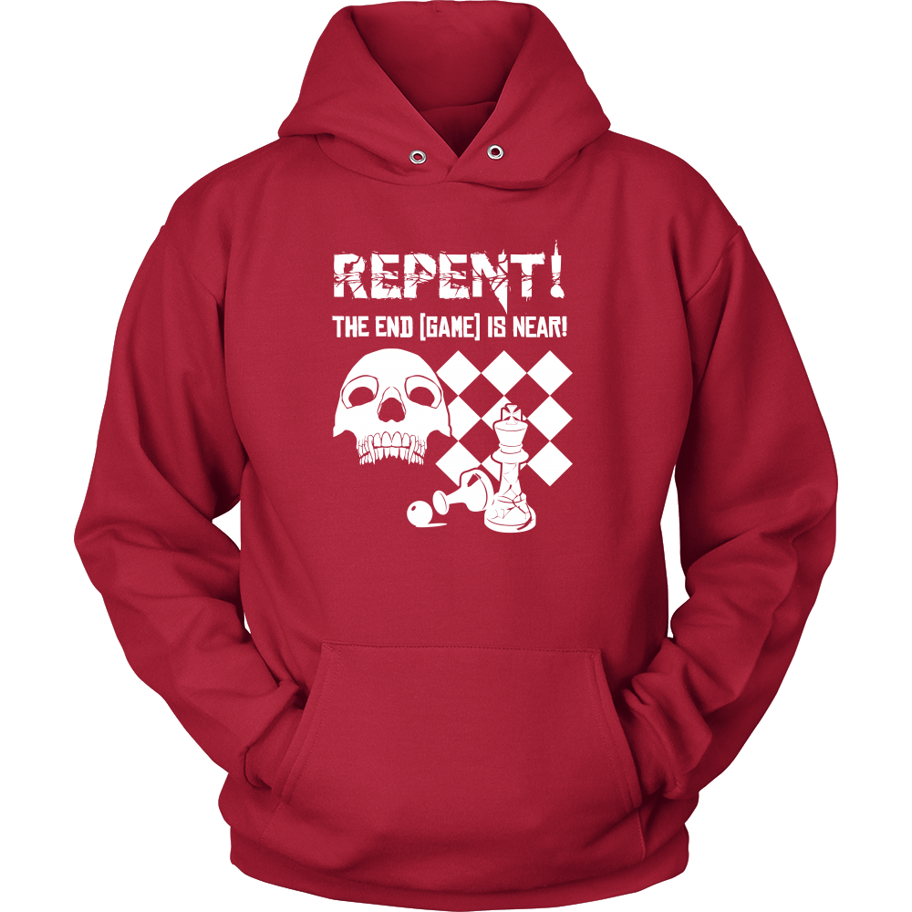 Repent! The end game is near - Unisex Chess Hoodie