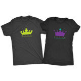 King and Queen Matched Triblend Vintage Black T-Shirt