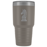 Laser etched Knight 30 Ounce stainless steel Vacuum insulated hot and cold beverage Tumbler