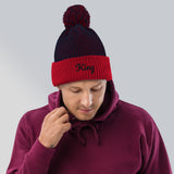 King embroidered Pom-Pom Beanie