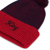 King embroidered Pom-Pom Beanie