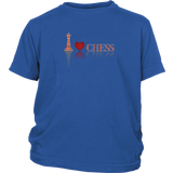 I heart Chess - I love Chess plaid reflective design - Youth T-Shirt