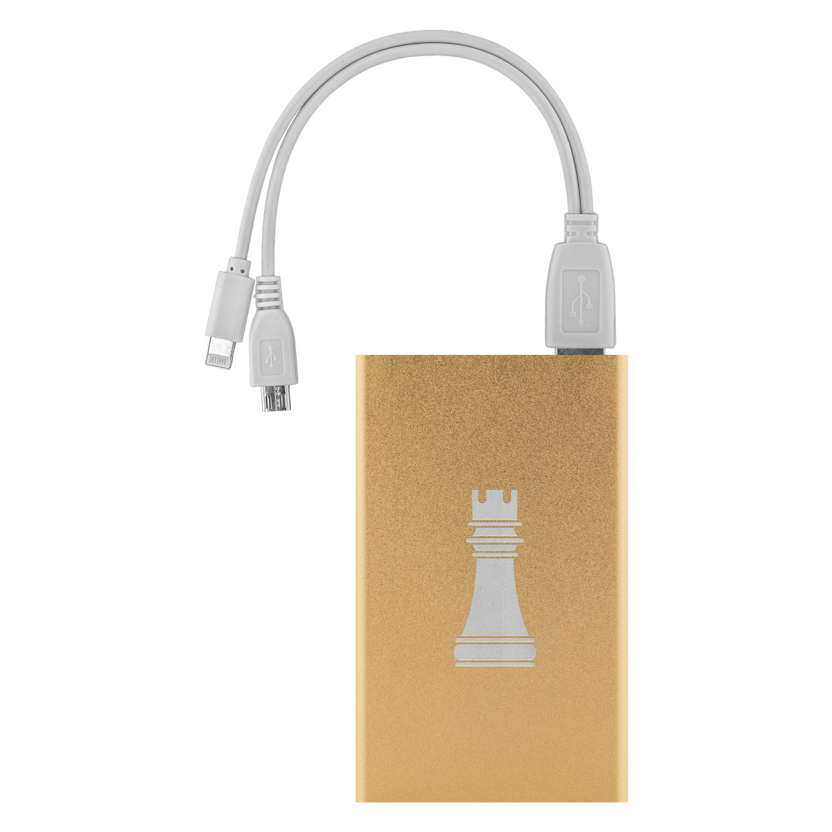 Chess Rook laser etched Lithium-Ion power bank