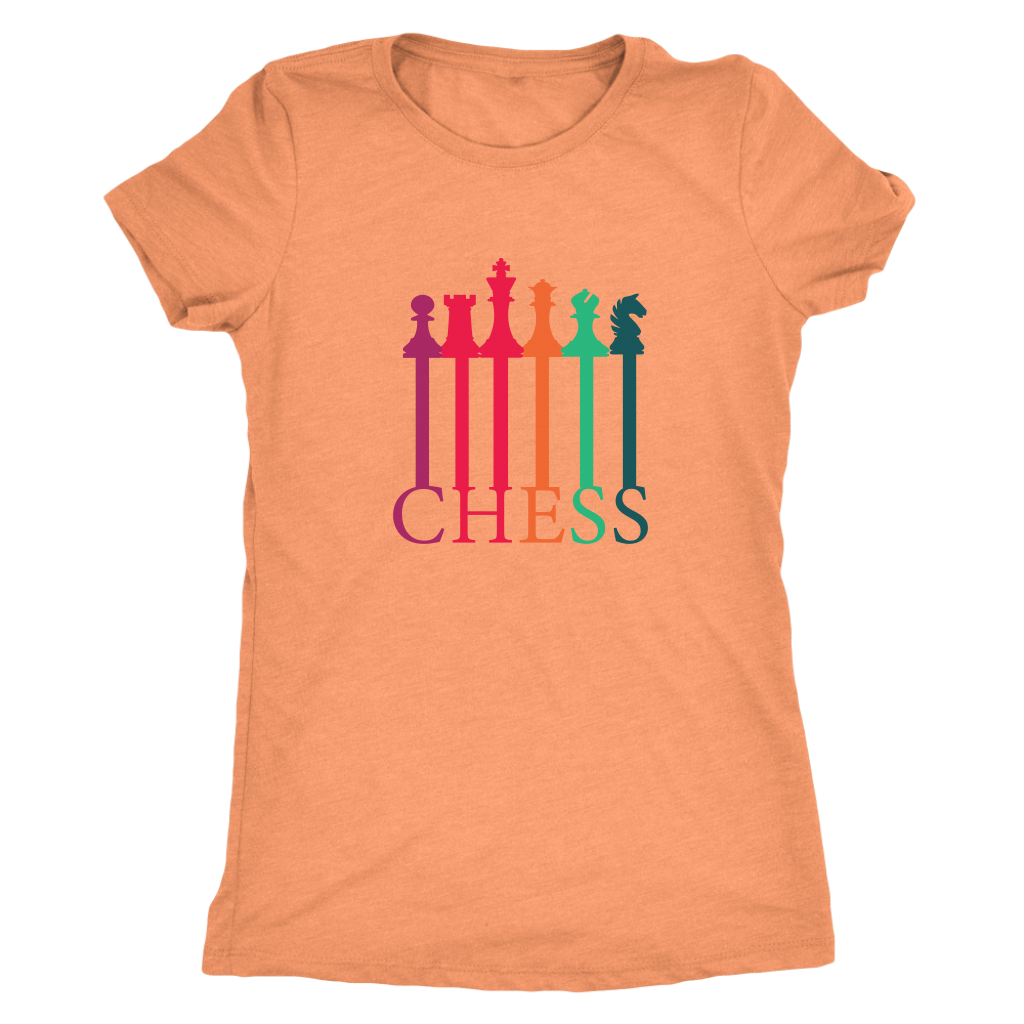 Chess connecting Pieces spectrum - Triblend T-Shirt