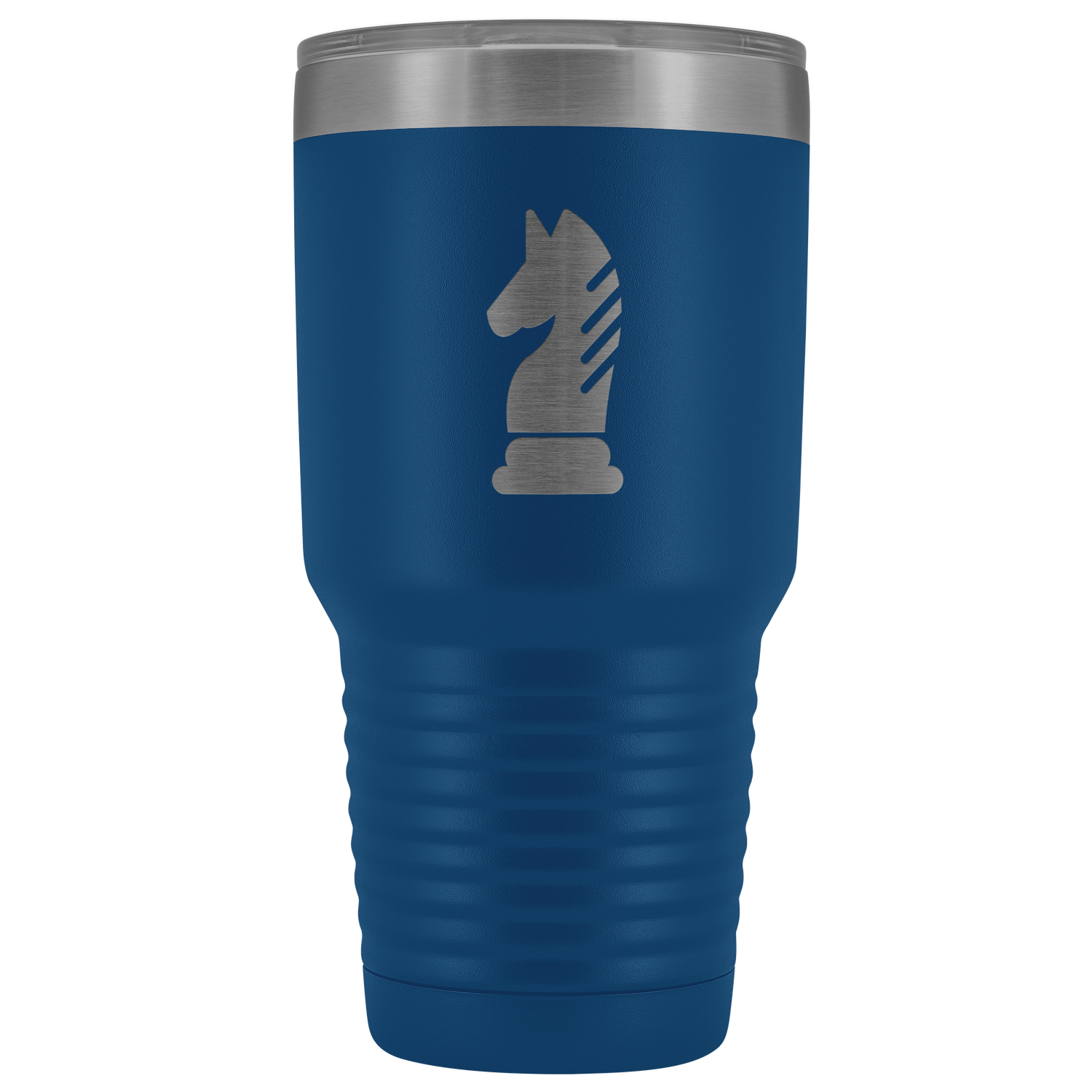 Laser etched Knight 30 Ounce stainless steel Vacuum insulated hot and cold beverage Tumbler