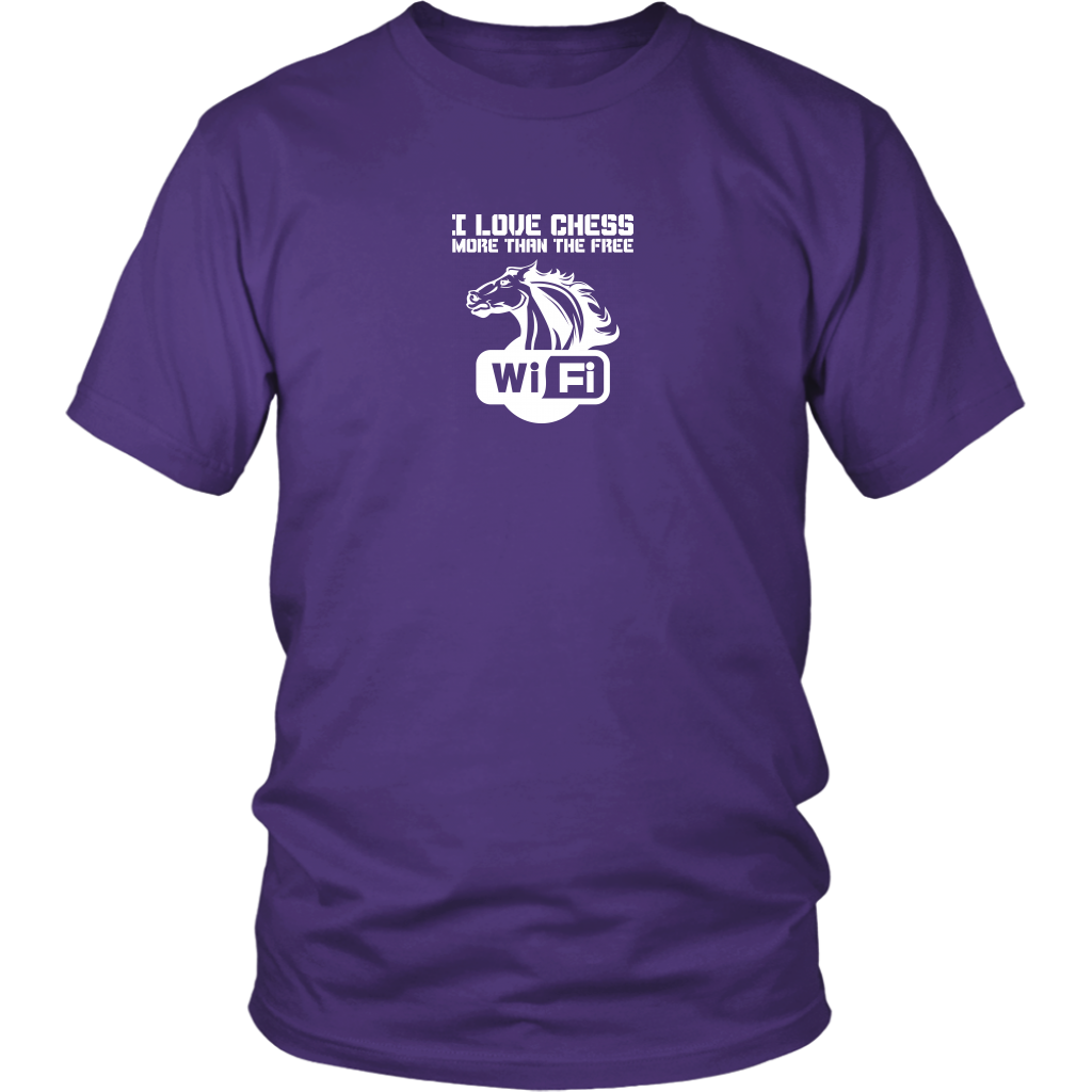I love chess more than free WiFi! - Adult Unisex T-Shirt
