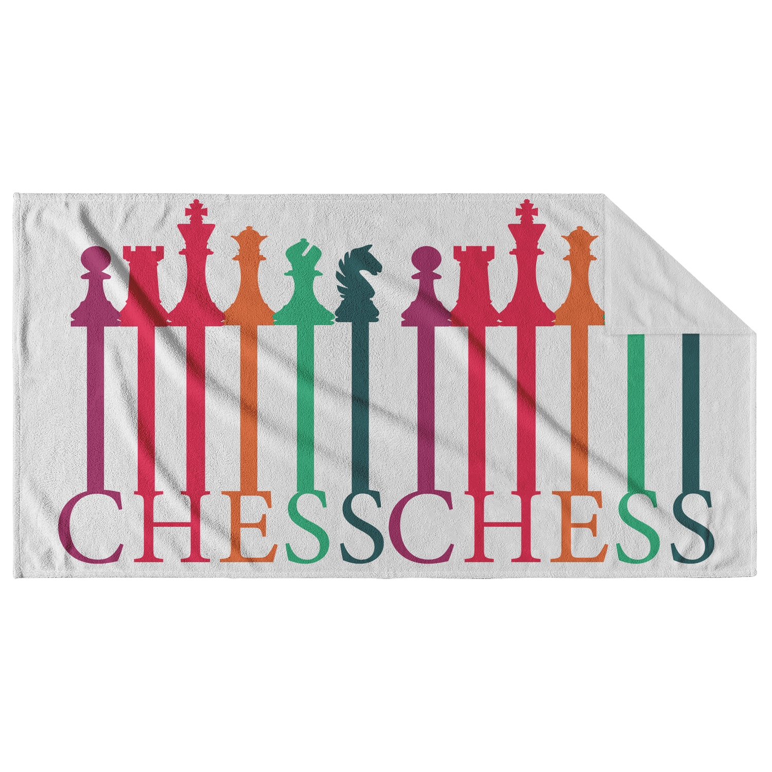 Chess spectrum pieces Beach Towel