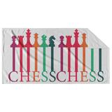 Chess spectrum pieces Beach Towel