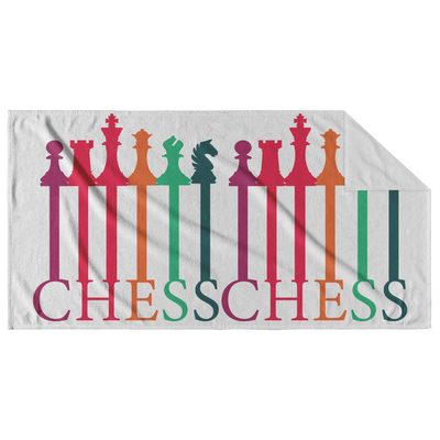 Chess spectrum pieces Beach Towel