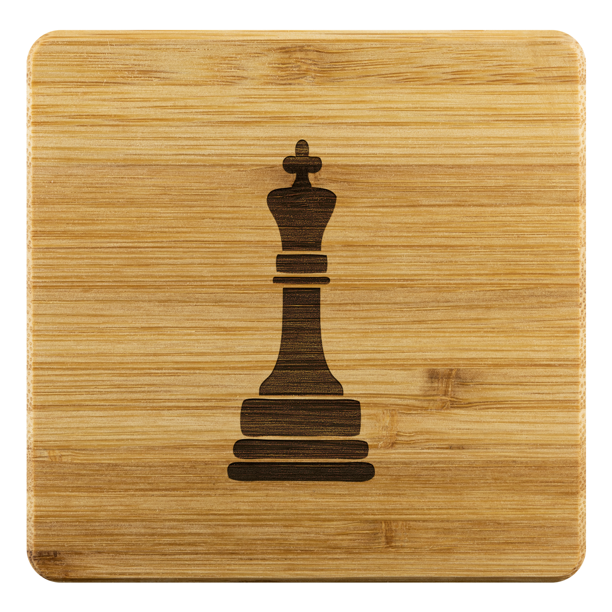 Chess King Bamboo Coaster