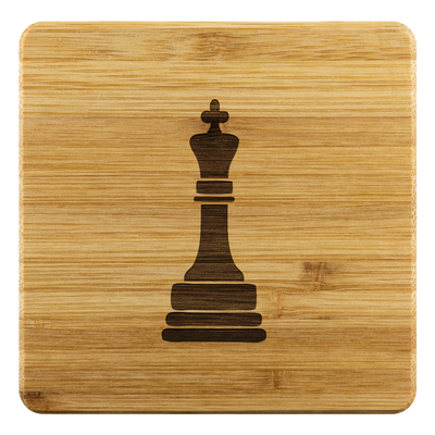 Chess King Bamboo Coaster