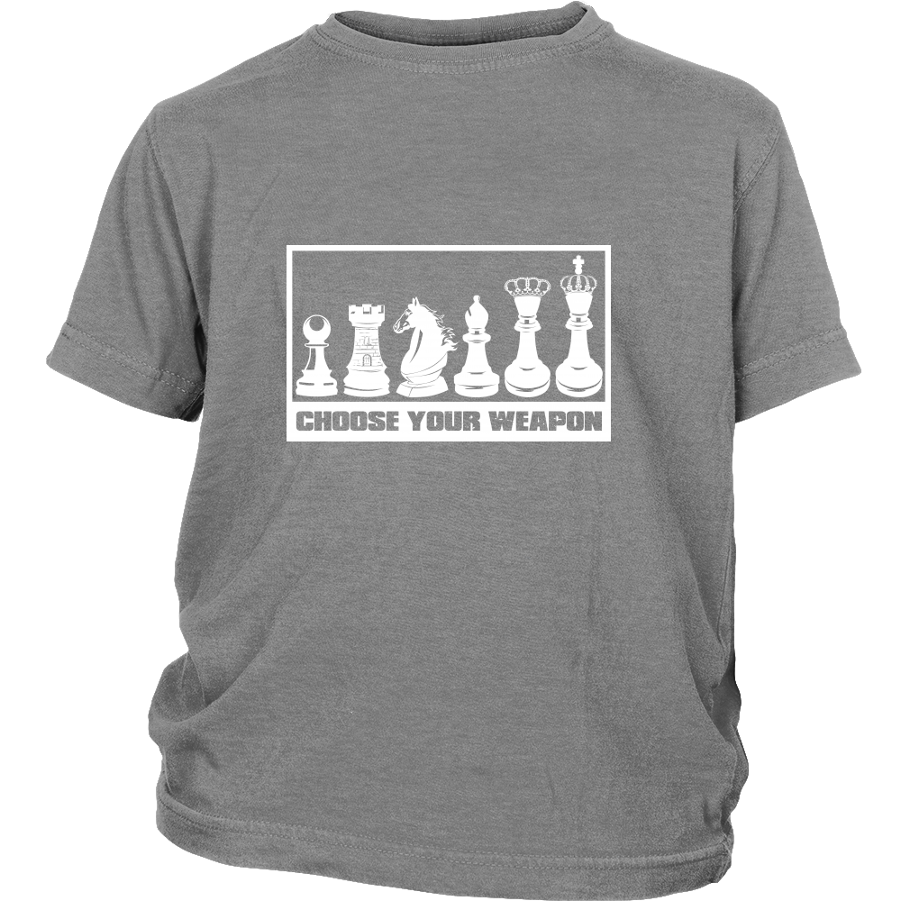 Choose your weapon - youth chess T-shirt