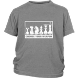 Choose your weapon - youth chess T-shirt