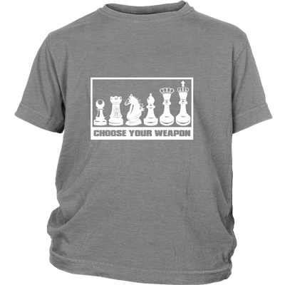 Choose your weapon - youth chess T-shirt