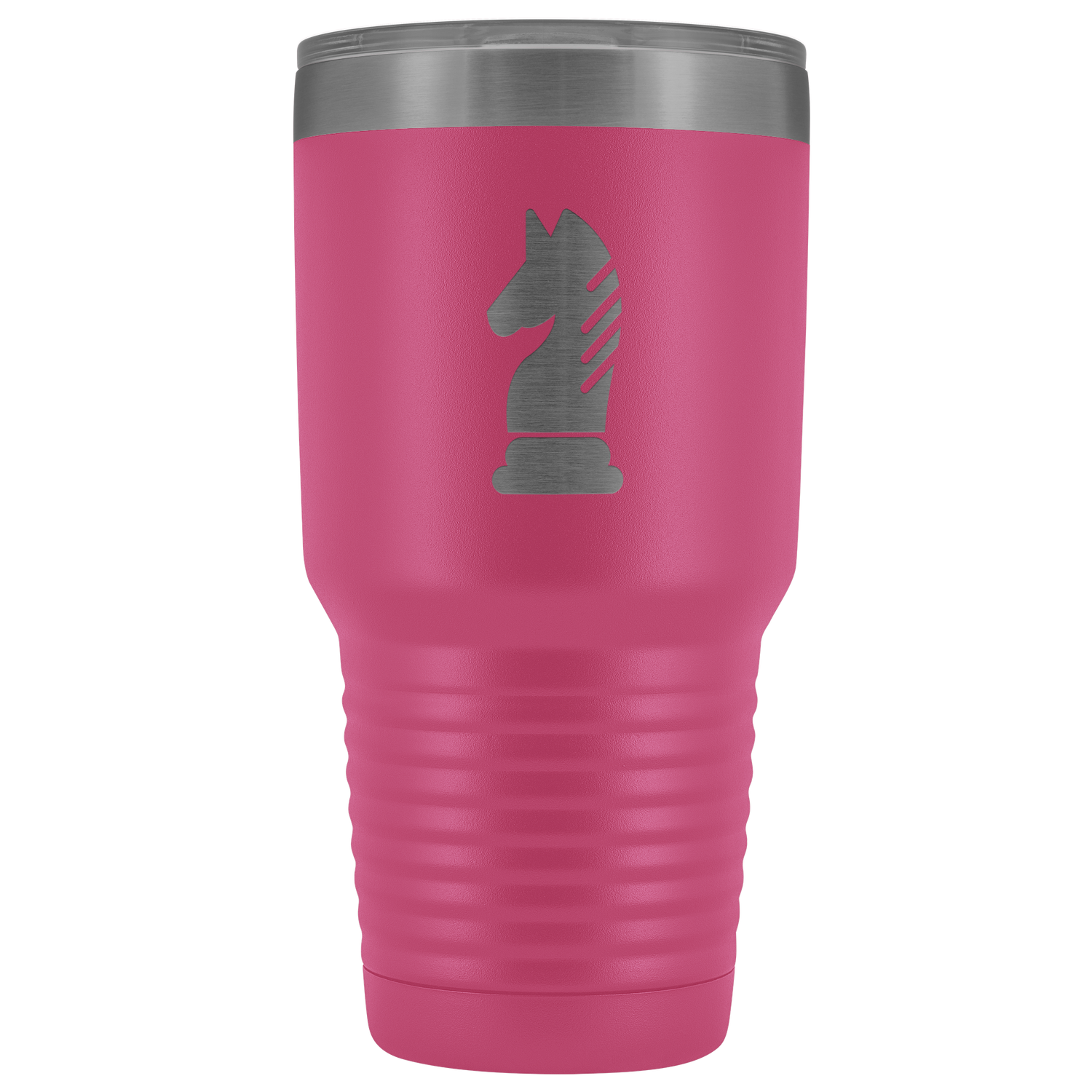 Laser etched Knight 30 Ounce stainless steel Vacuum insulated hot and cold beverage Tumbler