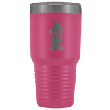 Laser etched Knight 30 Ounce stainless steel Vacuum insulated hot and cold beverage Tumbler