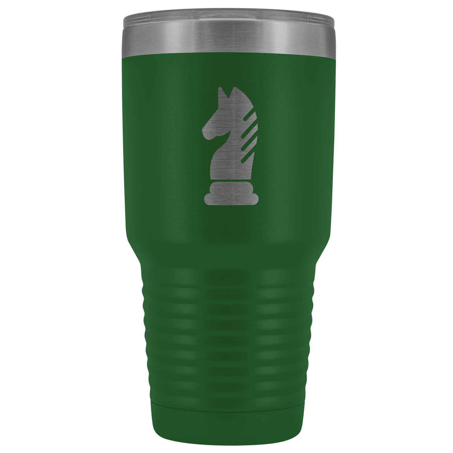 Laser etched Knight 30 Ounce stainless steel Vacuum insulated hot and cold beverage Tumbler