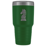 Laser etched Knight 30 Ounce stainless steel Vacuum insulated hot and cold beverage Tumbler