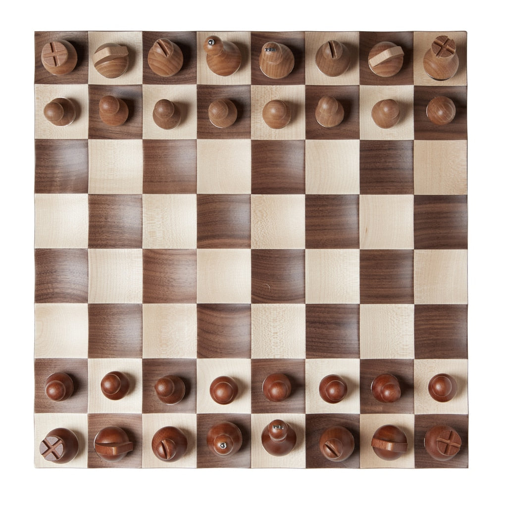 Maple and Walnut concave chess set