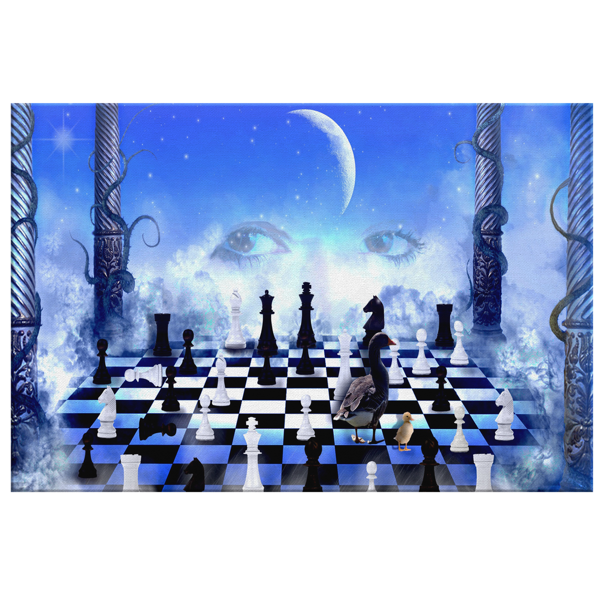 Fantasy Chess Rectangle Gallery Canvas wall art