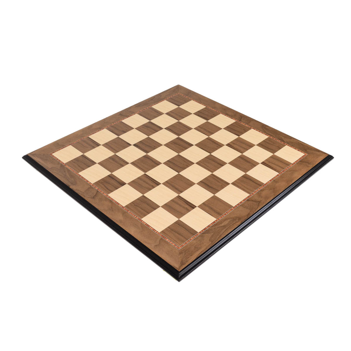Walnut Wood Chess Board - Decorative Edge with 2