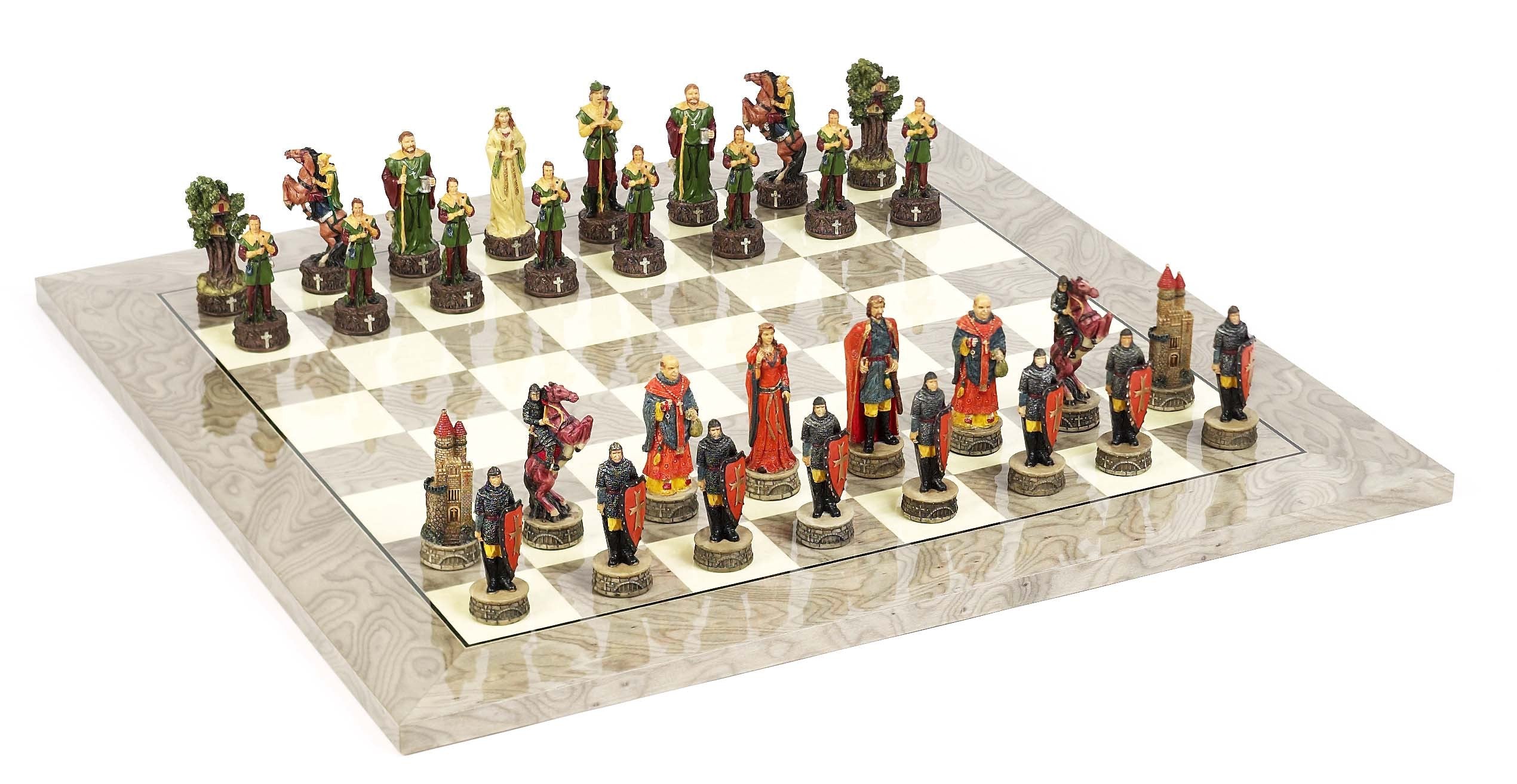 Medieval Venetian Period Gold and Silver Themed Chess Set