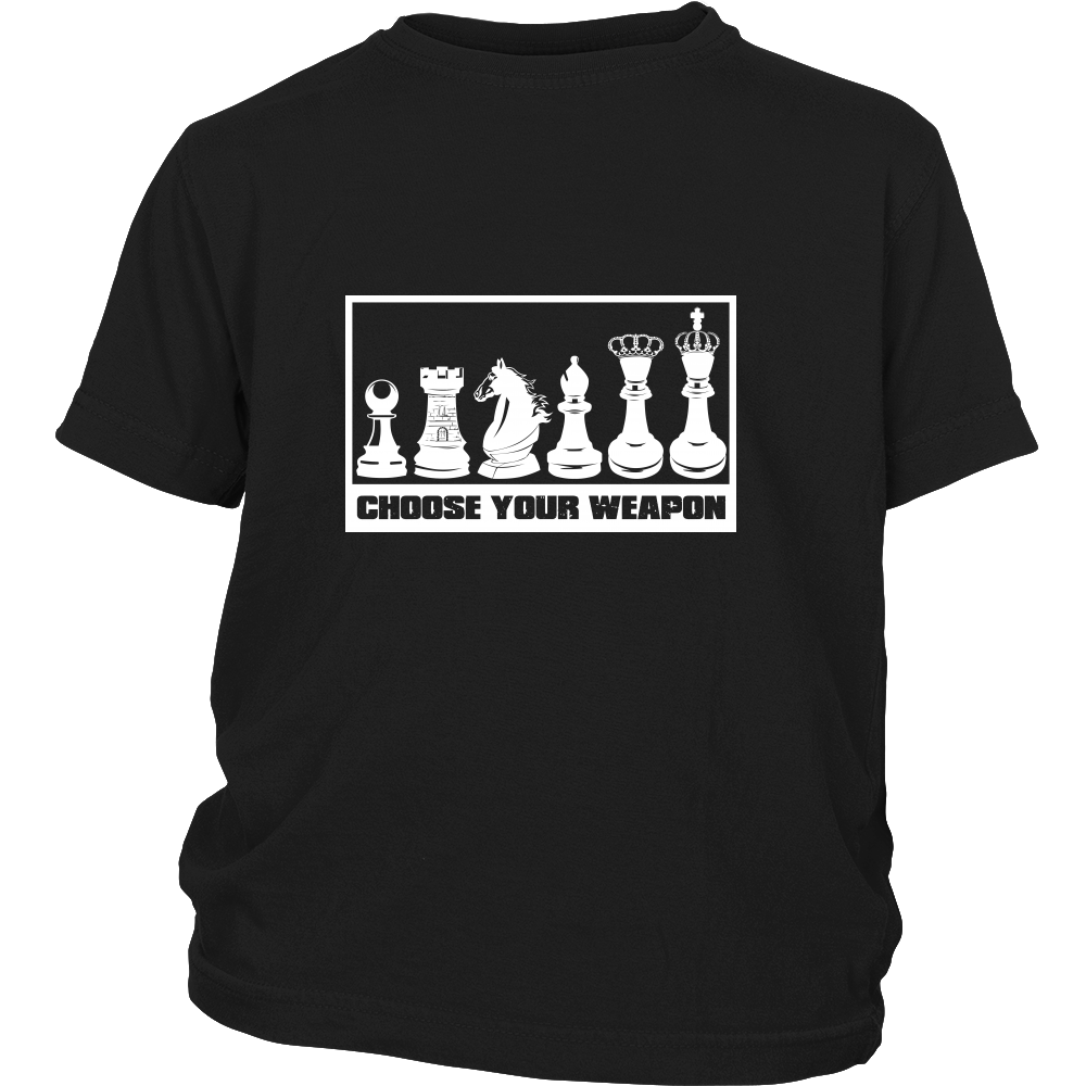 Choose your weapon - youth chess T-shirt