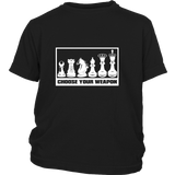 Choose your weapon - youth chess T-shirt