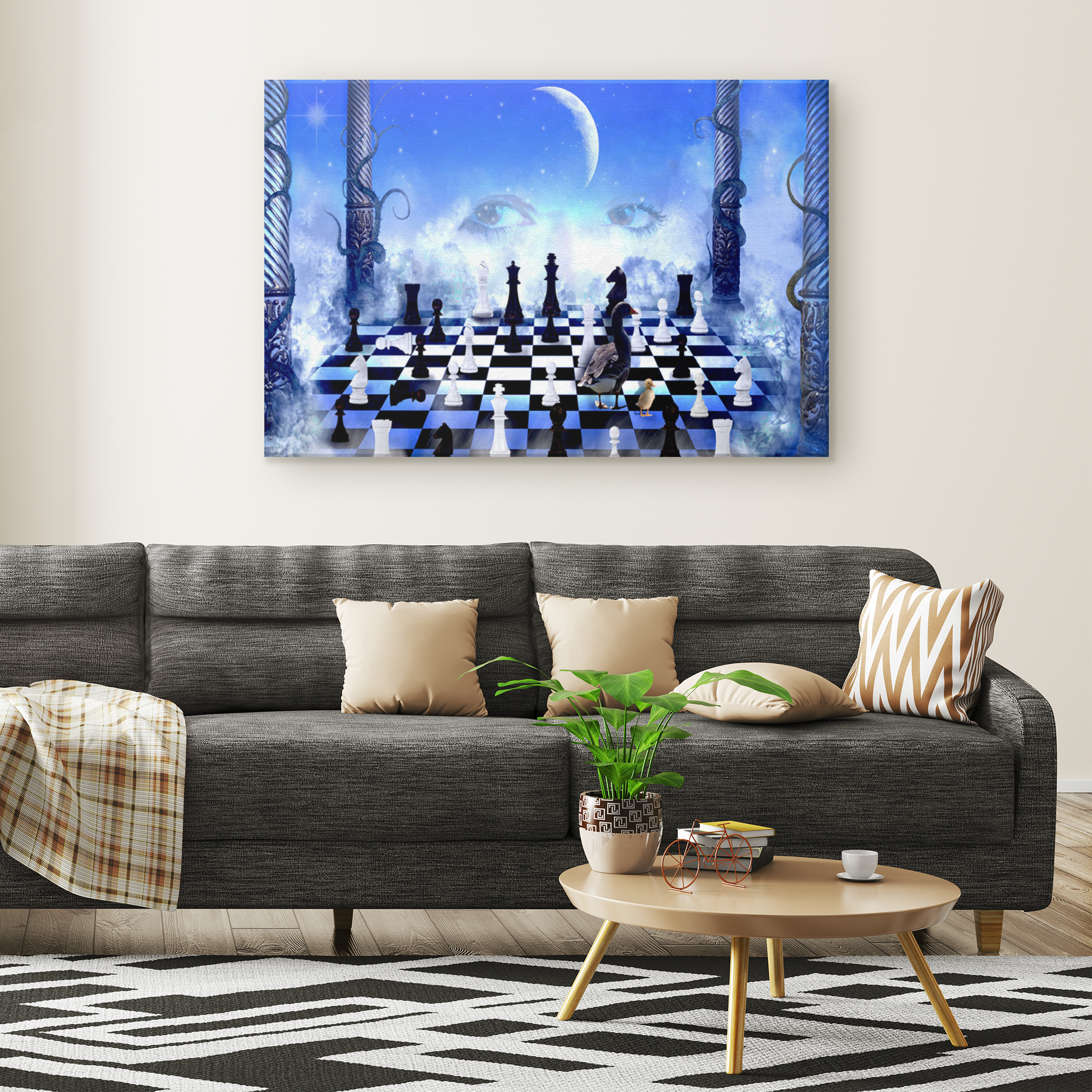 Fantasy Chess Rectangle Gallery Canvas wall art