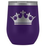 Queen Tiara Laser etched Wine Tumbler