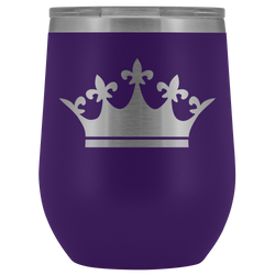 Queen Tiara Laser etched Wine Tumbler