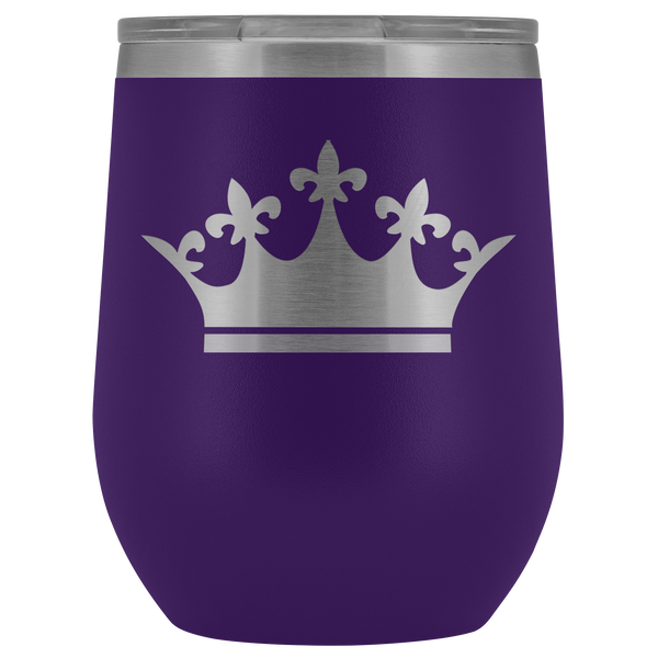 Queen Tiara Laser etched Wine Tumbler