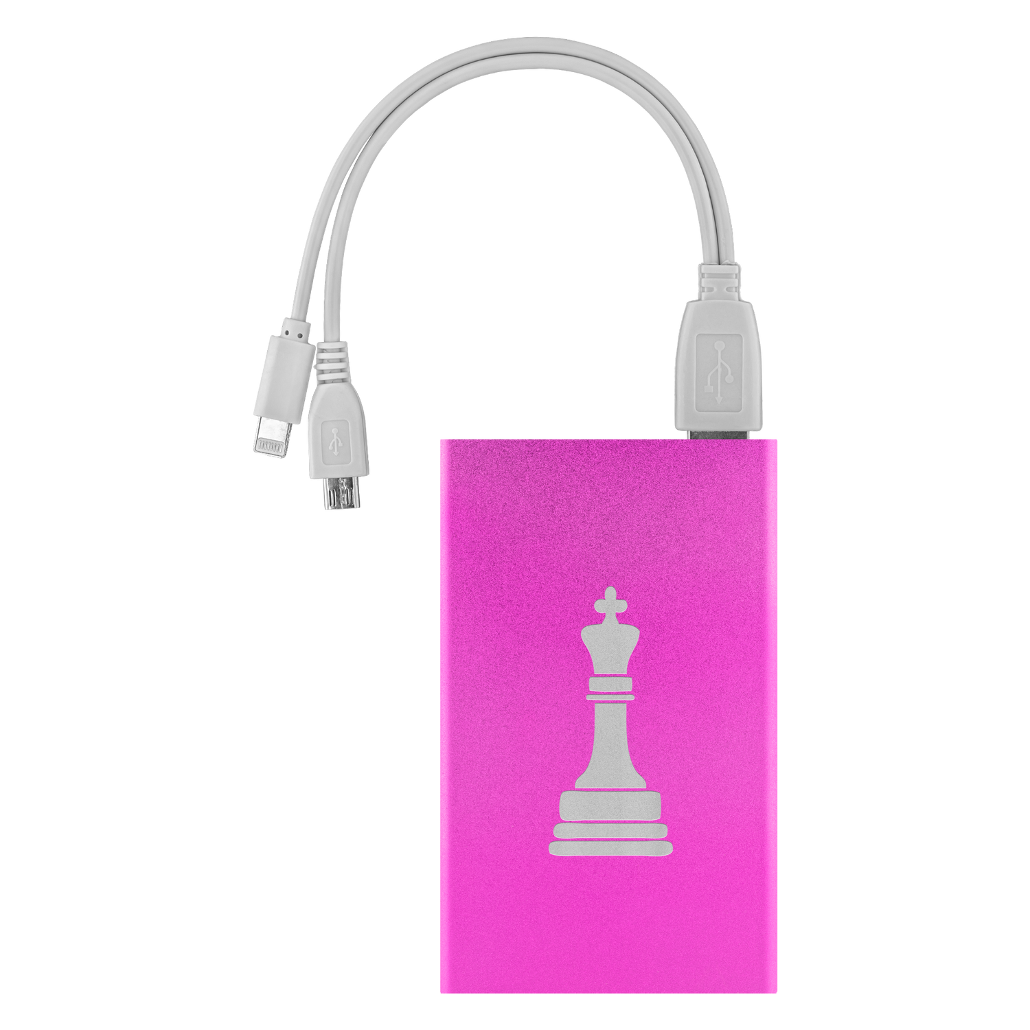 Chess King laser etched Lithium-Ion power bank