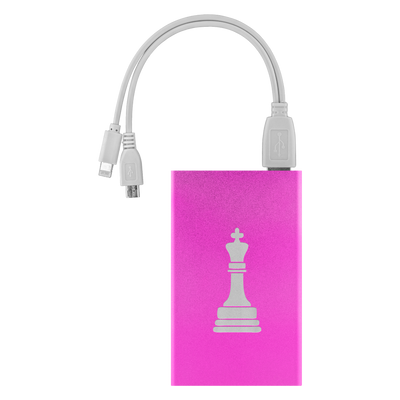 Chess King laser etched Lithium-Ion power bank